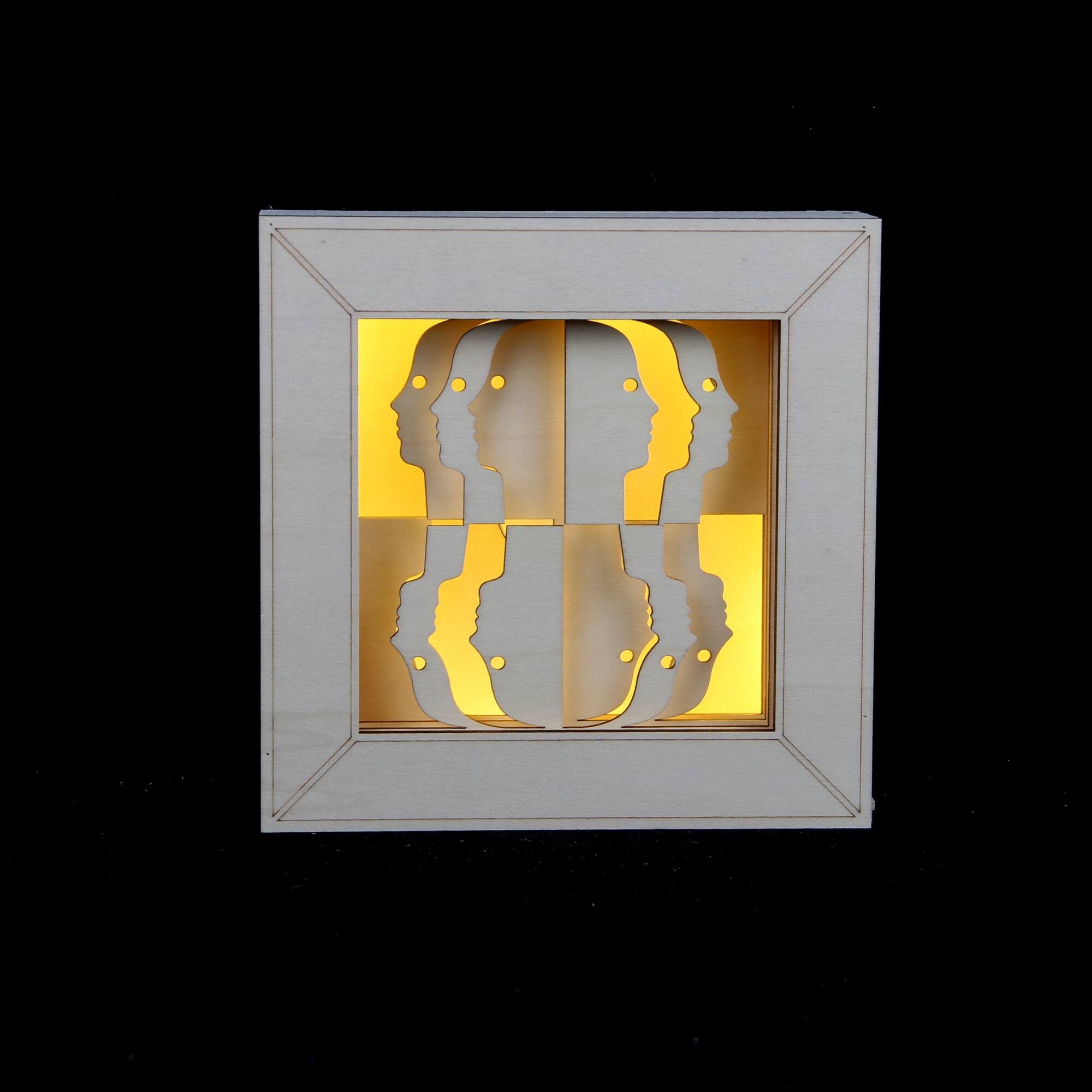 Jonathan Adler x Michaels 7" Atlas Faces DIY LED Shadow Box Décor